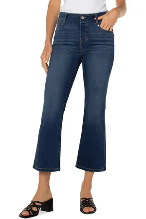 Liverpool Los Angeles Gia Glider Pull-On Crop Flare Jeans in at Nordstrom, Size 2