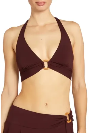 Robin Piccone Margot Ring Halter Bikini Top in at Nordstrom, Size X-Small