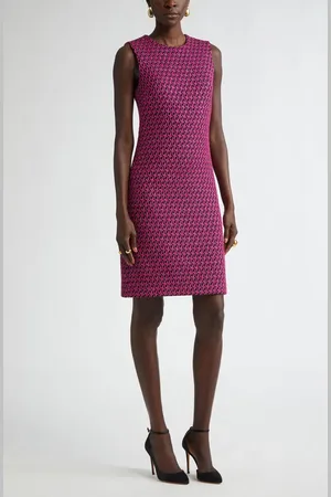 ST. JOHN Honeycomb Tweed Sleeveless Sheath Dress in at Nordstrom, Size 16