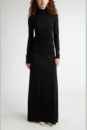 BITE Ruched Long Sleeve Jersey Turtleneck Dress in at Nordstrom, Size Small
