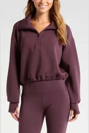 Zella Soft Modal Blend Half Zip Pullover in at Nordstrom, Size X-Large