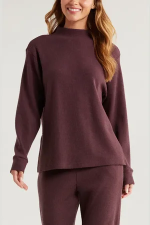 Zella Cozy Waffle Knit Tunic in at Nordstrom, Size Medium