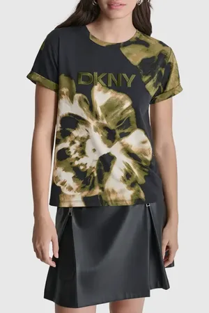 DKNY Logo Print Stretch Cotton Graphic T-Shirt in at Nordstrom, Size Xx-Small