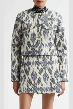 ULLA JOHNSON Dione Diamond Stitch Jacket in at Nordstrom, Size Medium