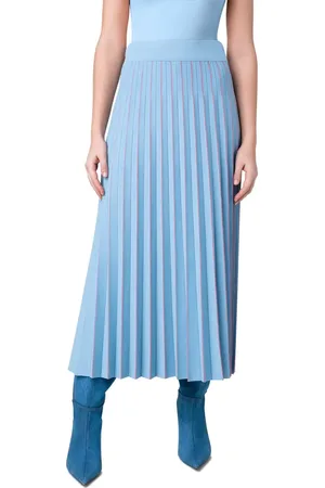 AKRIS Pleated Knit Midi Skirt in at Nordstrom, Size 8