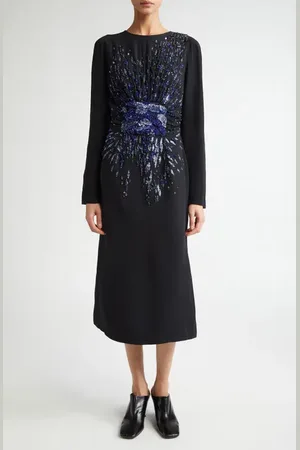 DRIES VAN NOTEN Sequin Embroidered Long Sleeve Dress in at Nordstrom, Size 4 Us