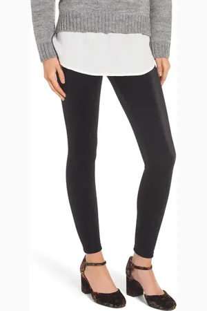 Commando Perfect Control Top Velvet Leggings in at Nordstrom, Size Large