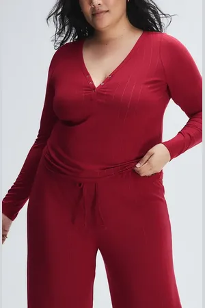 Savage X Fenty Sleek Stitch Sleep Henley in at Nordstrom, Size X-Small