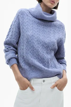 MANGO Twisted Cable Knit Donegal Turtleneck Sweater in at Nordstrom, Size X-Small
