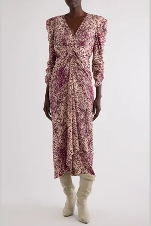Isabel Marant Albini Stretch Silk Midi Dress in at Nordstrom, Size 12 Us