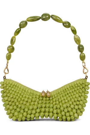 Cult Gaia Mercier Beaded Leather Shoulder Bag in at Nordstrom