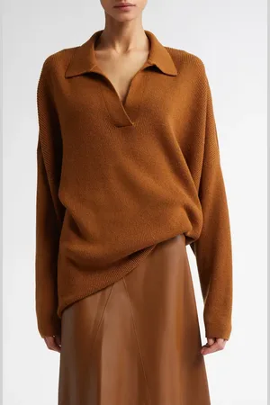 Fforme Louise Merino Wool & Cashmere Rib Polo Sweater in at Nordstrom, Size X-Small