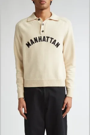 BODE Manhattan Wool Polo Sweater in at Nordstrom, Size Small