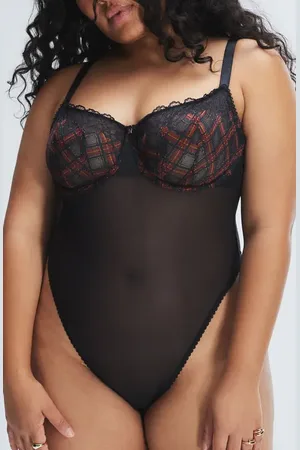 Savage X Fenty Sparkle Prep Underwire Teddy in at Nordstrom, Size Large