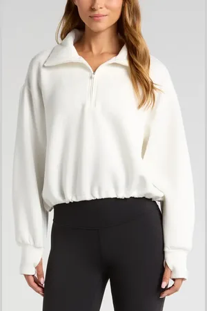 Zella Soft Modal Blend Half Zip Pullover in at Nordstrom, Size Large