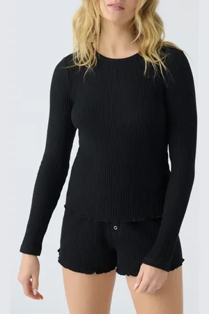 P.J.Salvage Reloved Peachy Rib Pajama Top in at Nordstrom, Size X-Large