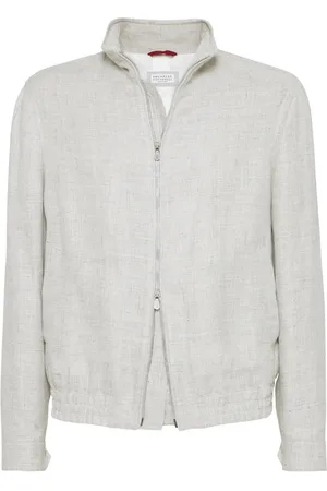 Brunello Cucinelli Diagonal twill bomber jacket in at Nordstrom, Size 56 It