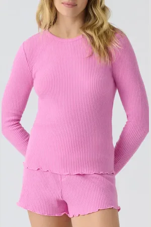 P.J.Salvage Reloved Peachy Rib Pajama Top in at Nordstrom, Size X-Large