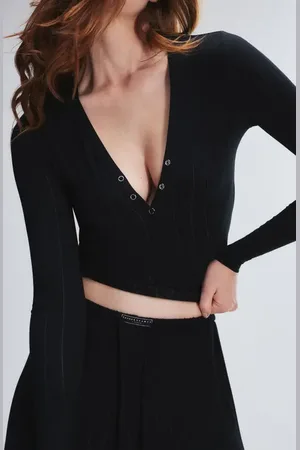 Savage X Fenty Sleek Stitch Sleep Henley in at Nordstrom, Size 3 X