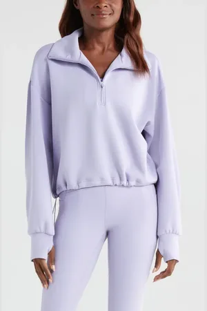 Zella Soft Modal Blend Half Zip Pullover in at Nordstrom, Size Medium