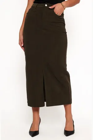 Petal & Pup Myra Corduroy Midi Skirt in at Nordstrom, Size 6