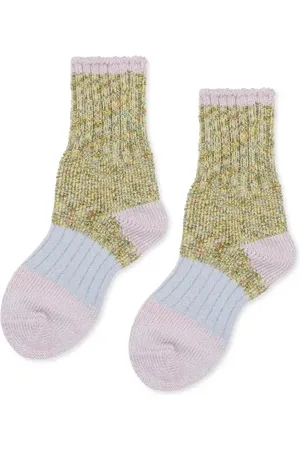 hansel from basel Pixie Dapple Cotton & Wool Blend Crew Socks in at Nordstrom