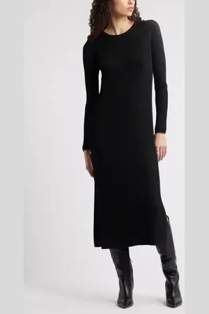 Nordstrom Long Sleeve Midi Sweater Dress in at , Size X-Small