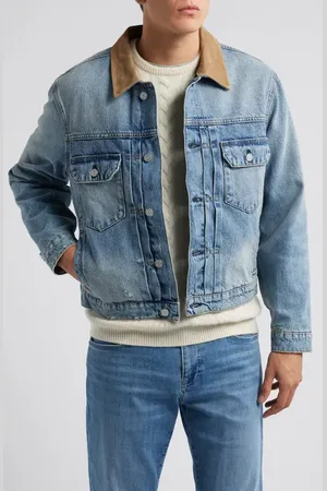 Frame Vintage Distressed Denim Jacket in at Nordstrom, Size Large