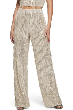 Guess Heidi Sequin Fringe Wide Leg Pants in at Nordstrom, Size Small