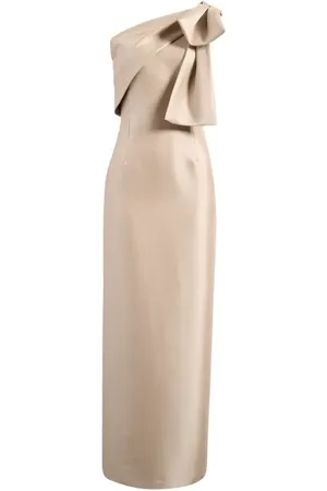 Sachin & Babi Bonnie Bow One-Shoulder Satin Gown in at Nordstrom, Size 8