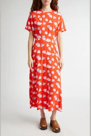 Marimekko Suitsuke Flutter Sleeve Maxi Dress in at Nordstrom, Size 8 Us