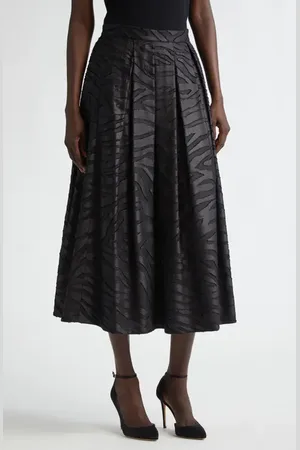 ST. JOHN Pleated Zebra Fil Coup?? Skirt in at Nordstrom, Size 8