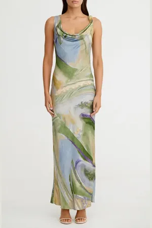 Significant Other Bianca Marble Print Slipdress in at Nordstrom, Size 4 Us
