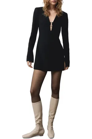 MANGO Long Sleeve Minidress in at Nordstrom, Size 4