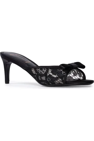 BLACK SUEDE STUDIO Rita Slide Sandal in at Nordstrom, Size 5Us