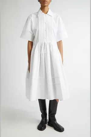 Jil Sander Cotton Poplin Midi Shirtdress in at Nordstrom, Size 2 Us