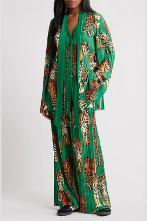 Dressed in Lala The Show Must Go On Pleated Shirt & Pants Set in at Nordstrom, Size Xx-Large