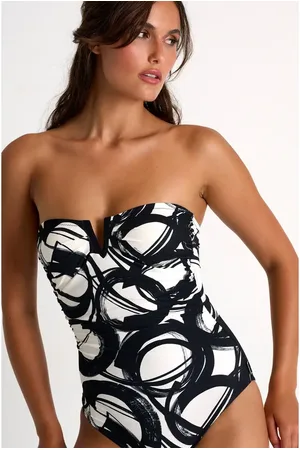 Shan Rahimkhan Classic Bandeau One-Piece Swimsuit in at Nordstrom, Size 8
