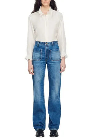 Sandro Flared faded jeans in at Nordstrom, Size 34 Eu
