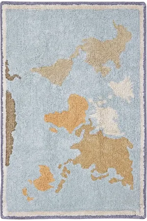 Lorena Canals Mini World Map Washable Cotton Blend Rug in at Nordstrom