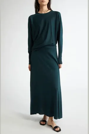 Johnstons Of Elgin Superfine Cashmere & Silk Sweater Skirt in at Nordstrom, Size Large