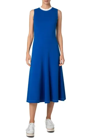 AKRIS Sleeveless Jersey Midi Dress in at Nordstrom, Size 8