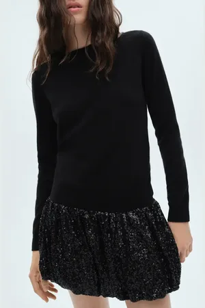 MANGO Xnuba Sequin Bubble Hem Miniskirt in at Nordstrom, Size Small