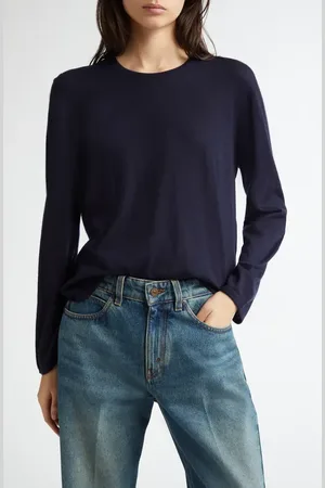 Johnstons Of Elgin Superfine Cashmere & Silk Crewneck Sweater in at Nordstrom, Size Xx-Small