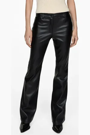 MANGO Faux Leather Flare Leg Pants in at Nordstrom, Size 6