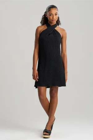 Natori Waves Mini cover-up Halter Dress in at Nordstrom, Size Medium