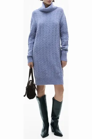 MANGO Long Sleeve Turtlneck Sweater Dress in at Nordstrom, Size 6