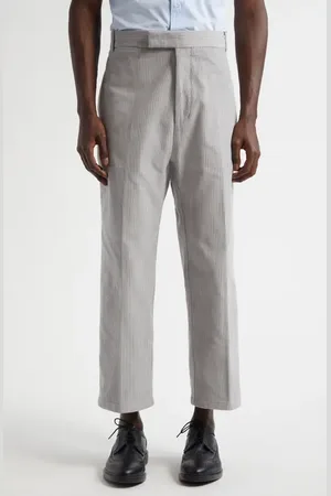 Thom Browne Unconstructed Straight Leg Cotton Corduroy Pants in at Nordstrom, Size 1