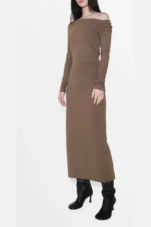 MANGO Asymmetric Long Sleeve Dress in at Nordstrom, Size 4