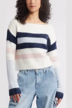 BP. Cozy Stripe Sweater in at Nordstrom, Size X-Large